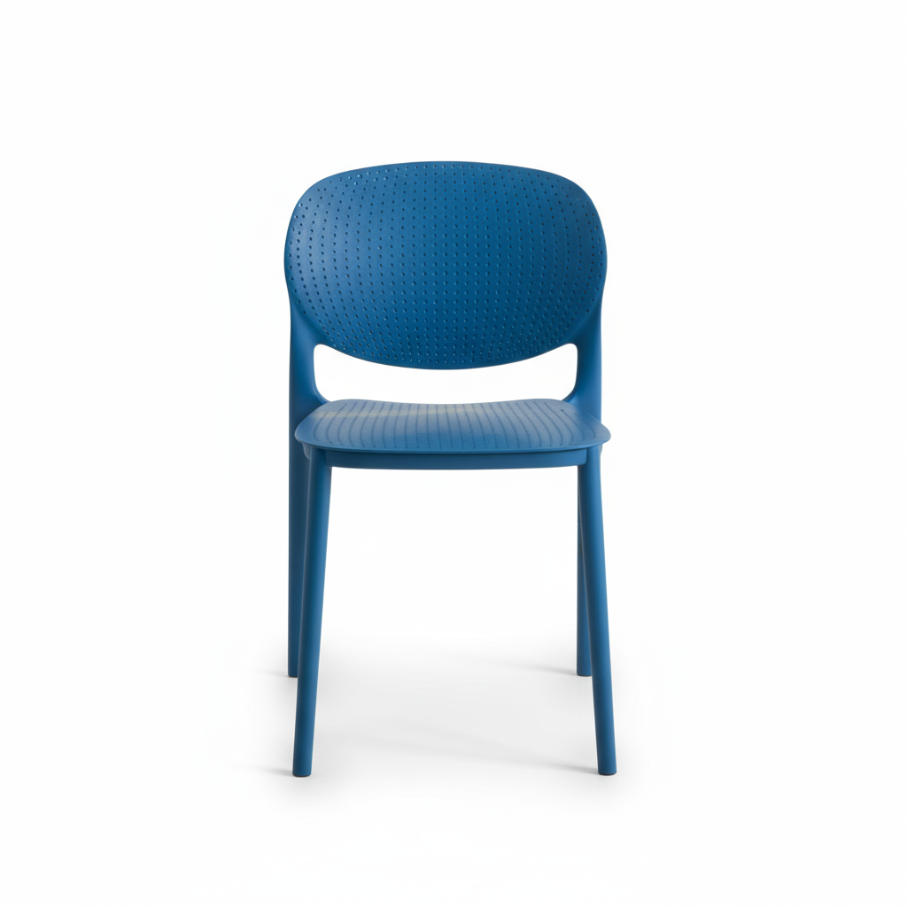 2 or 4 Pcs Modern Perforated Stacking Chair in 8 Colors - Strong and Lightweight for Homes, Offices, Schools and Events