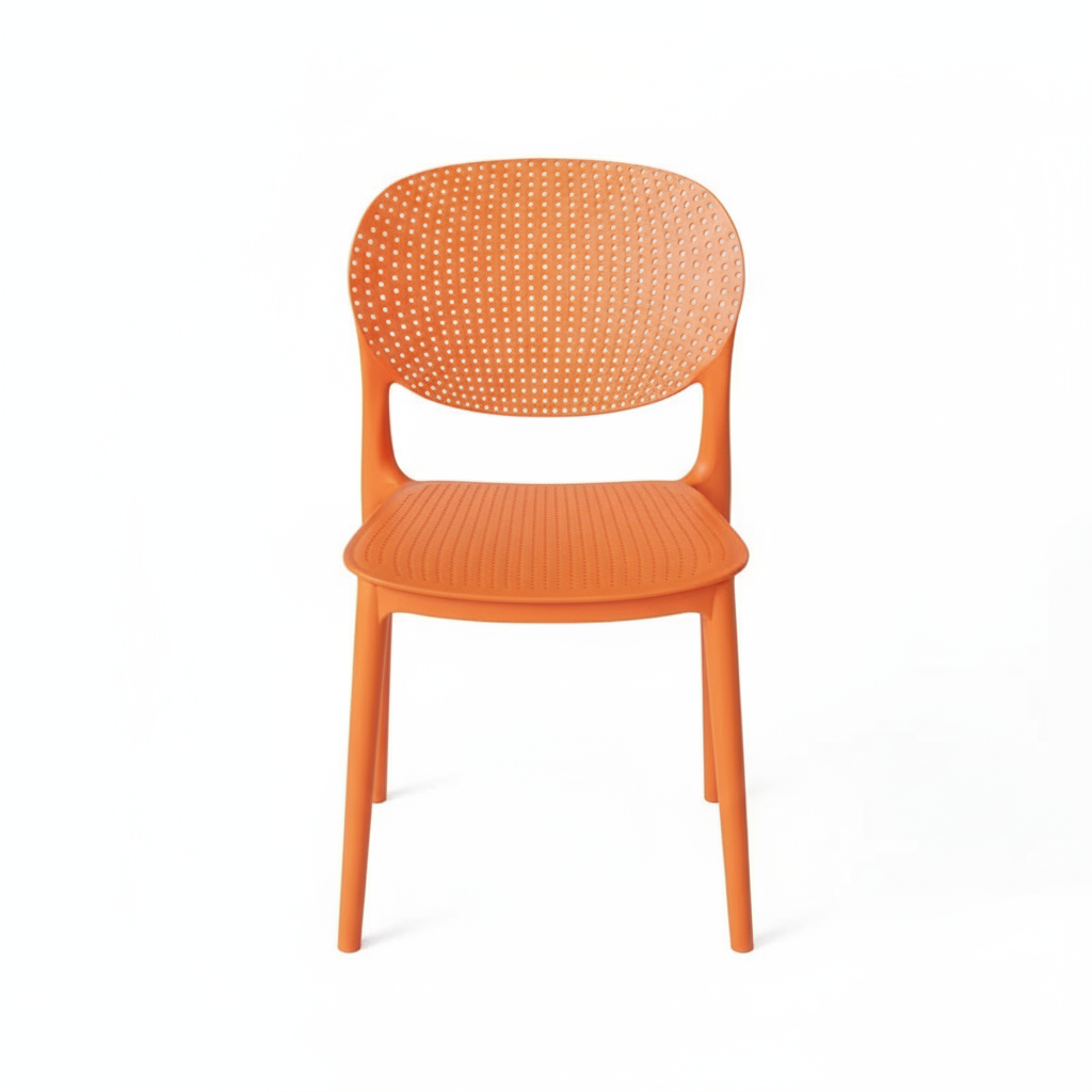 2 or 4 Pcs Modern Perforated Stacking Chair in 8 Colors - Strong and Lightweight for Homes, Offices, Schools and Events