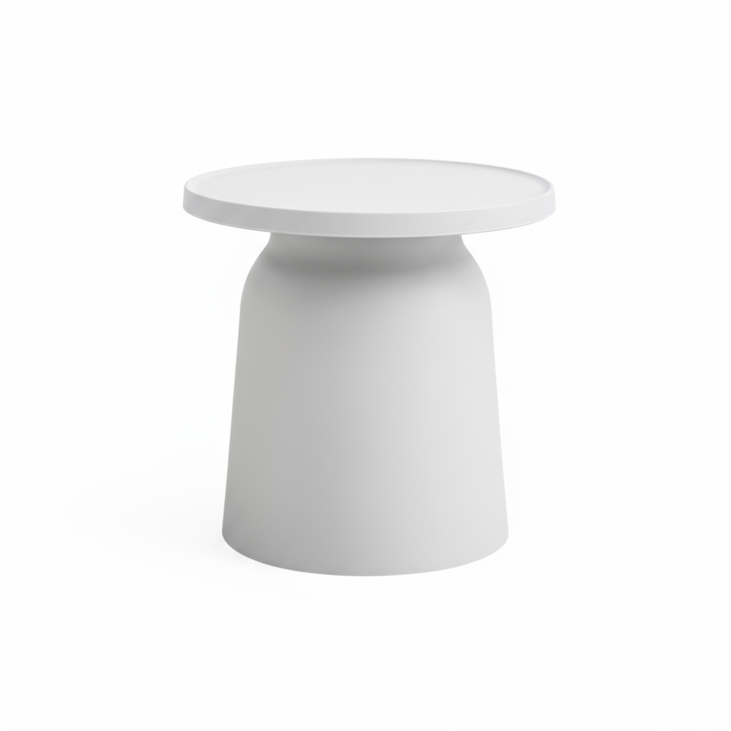 40 or 64 Units - Modern Nordic Side Table – 18x18" Minimalist Design in Molded Plastic