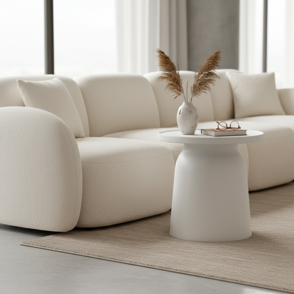 40 or 64 Units - Modern Nordic Side Table – 18x18" Minimalist Design in Molded Plastic