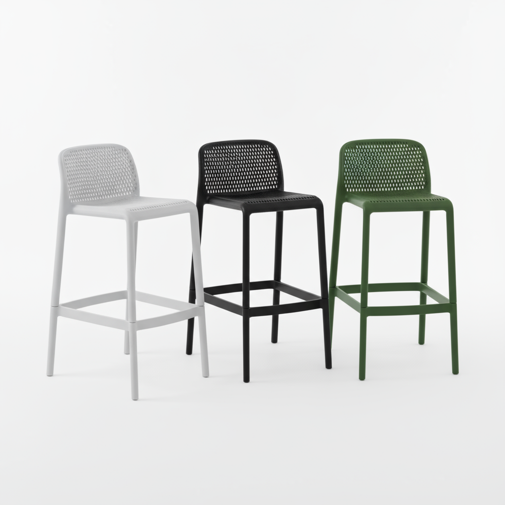 20 or 44pcs Bar Stool Tall Chairs for Indoor and Outdoor Dining and Entertainment - Perforated, Sturdy, Stackable and Light Weight