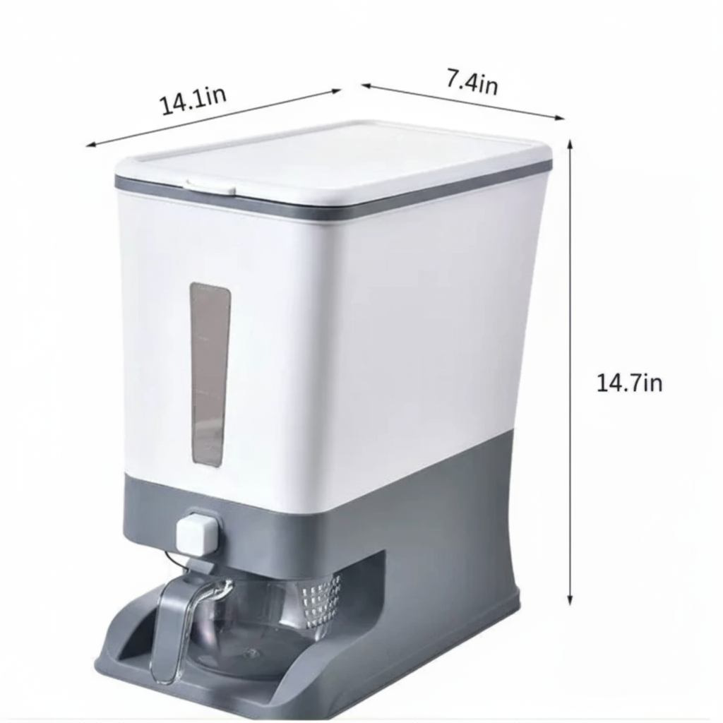 30 or 45 Units - 22lbs Rice Storage and Dispensing Container - Automatic, Clean & Simple