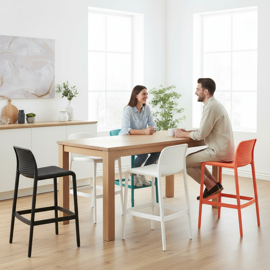 20 or 44pcs Bar Stool Tall Chairs for Indoor and Outdoor Dining and Entertainment - Perforated, Sturdy, Stackable and Light Weight