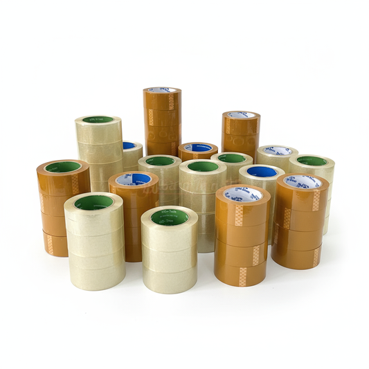 105 Rolls 1.57" Wide x 100 Yards Packing Tape Clear or Brown BULK Deal