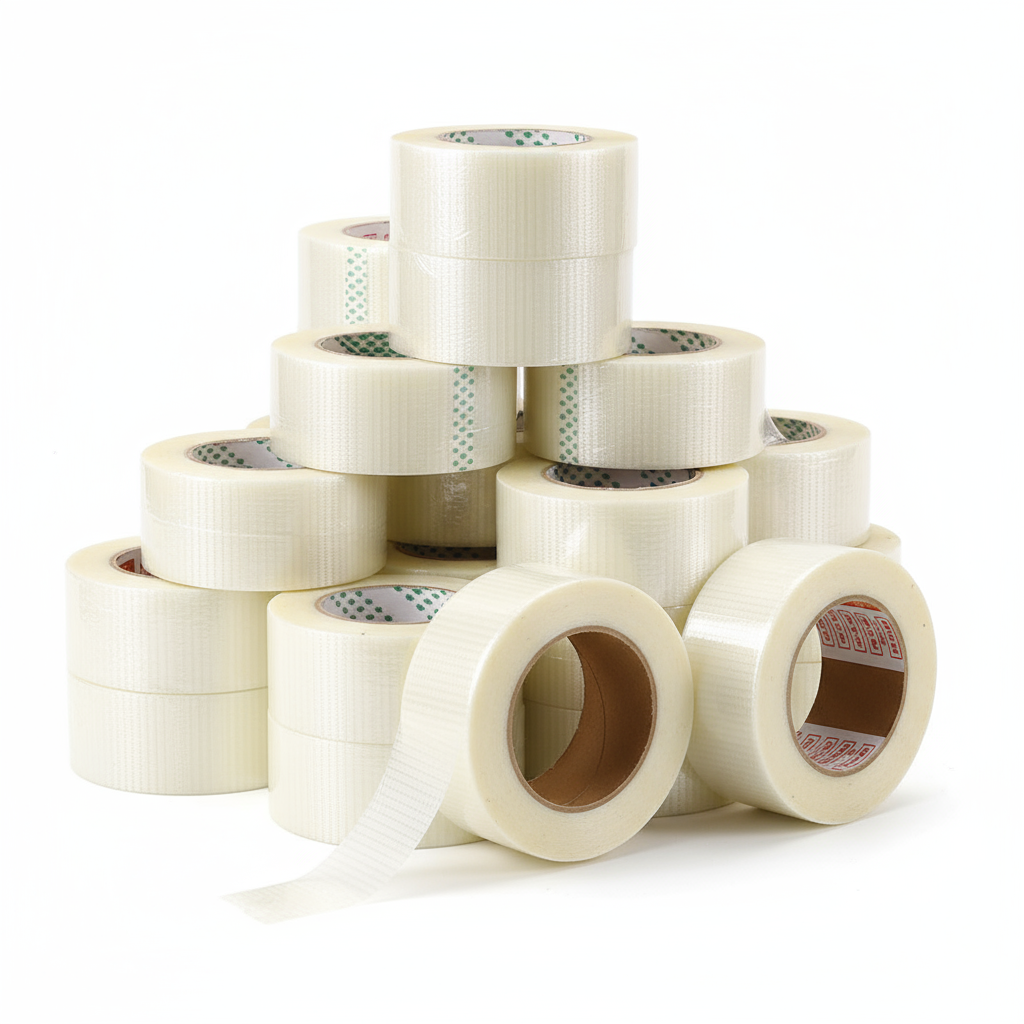 48 Rolls 1" or 2" Wide x 55 Yards Fiberglass Double Reinforced Super Strong Packing Tape