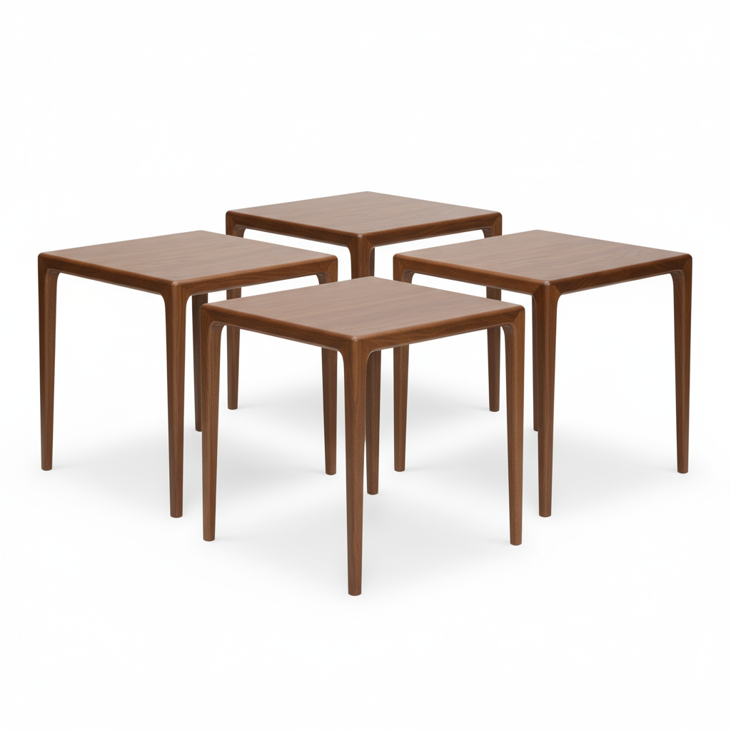 4 units Premium Ash Wood Dining Table 31.5" x 31.5" x 29.5" for Restaurants, Cafes or Events