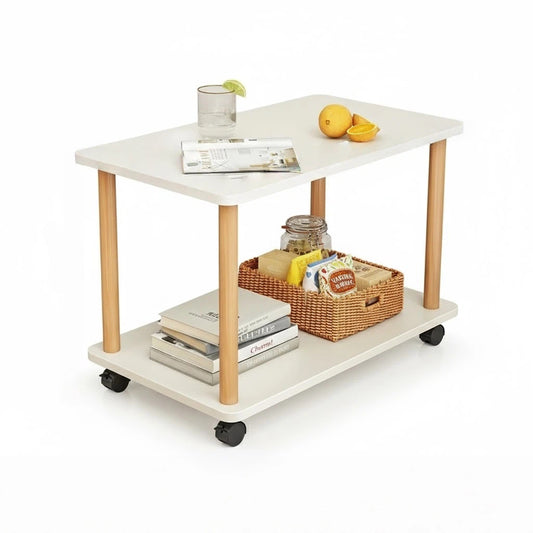 Modern Nightstand with Open Storage Shelf, Nordic Wood End Table for Living Room & Bedroom, Multipurpose Bedside Table for Decor, Easy Assembly, Small Space Solution, Natural Wood Finish