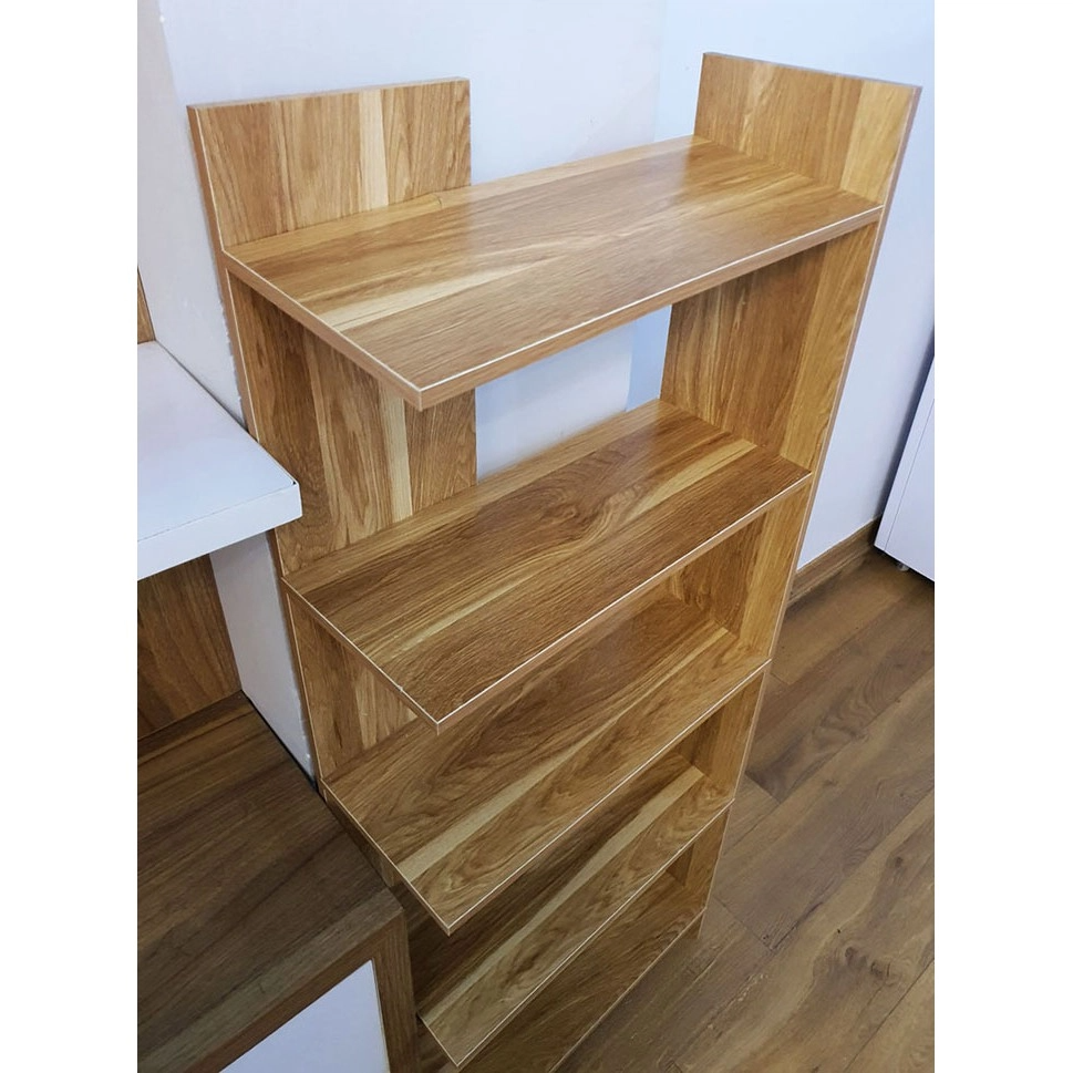 5-Tier Wooden Bookcase – Space-Saving MDF Storage Shelf for Home or Office