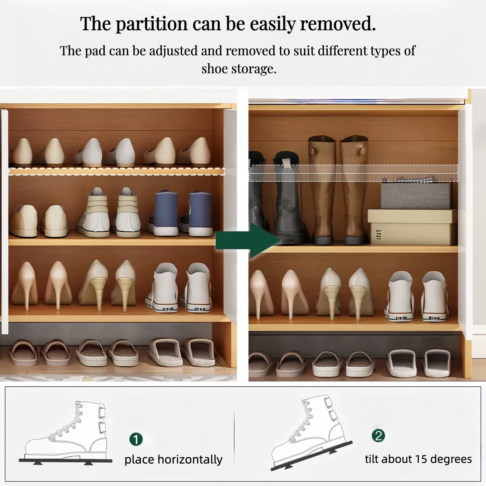 Wooden Shoe Cabinet – 3 Doors, 39.3-Inch, Freestanding Multi-Tier Entryway Shoe Storage Organizer