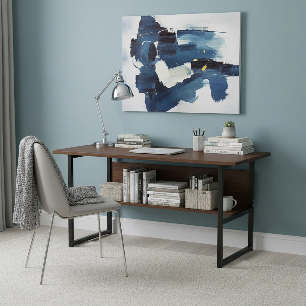 Modern Nordic Office Desk – Simple Writing Desk for Home, Study or Computer, Laptop Table  47.2 x 17.7 x 29.5 in (120 x 45 x 75 cm)