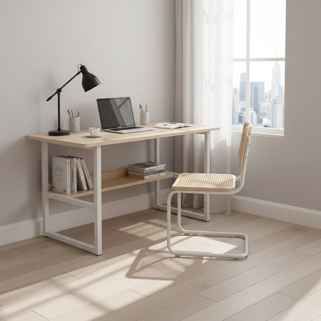 Modern Nordic Office Desk – Simple Writing Desk for Home, Study or Computer, Laptop Table  47.2 x 17.7 x 29.5 in (120 x 45 x 75 cm)