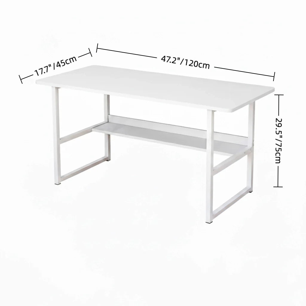 Modern Nordic Office Desk – Simple Writing Desk for Home, Study or Computer, Laptop Table  47.2 x 17.7 x 29.5 in (120 x 45 x 75 cm)