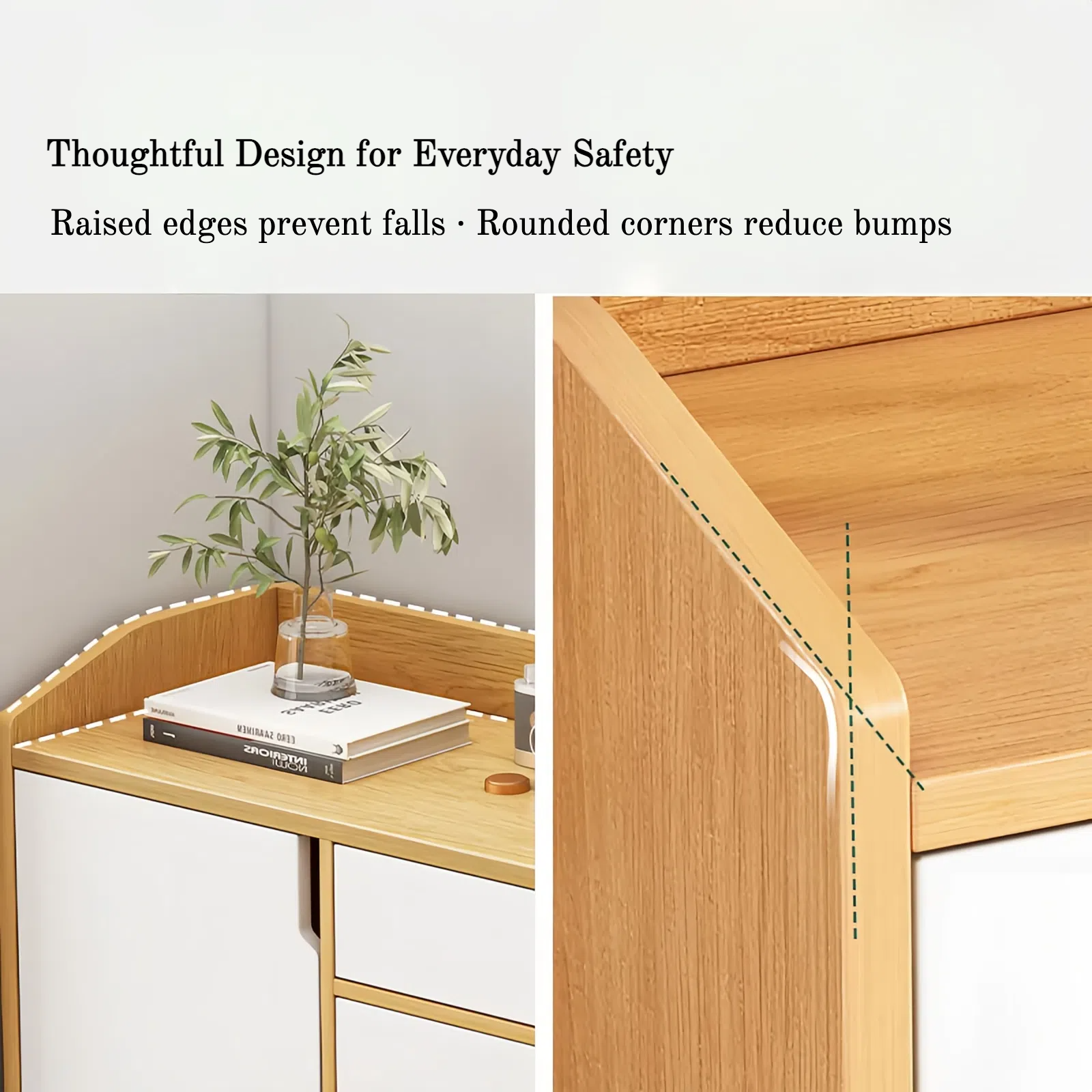 Wooden Shoe Cabinet – 3 Doors, 39.3-Inch, Freestanding Multi-Tier Entryway Shoe Storage Organizer