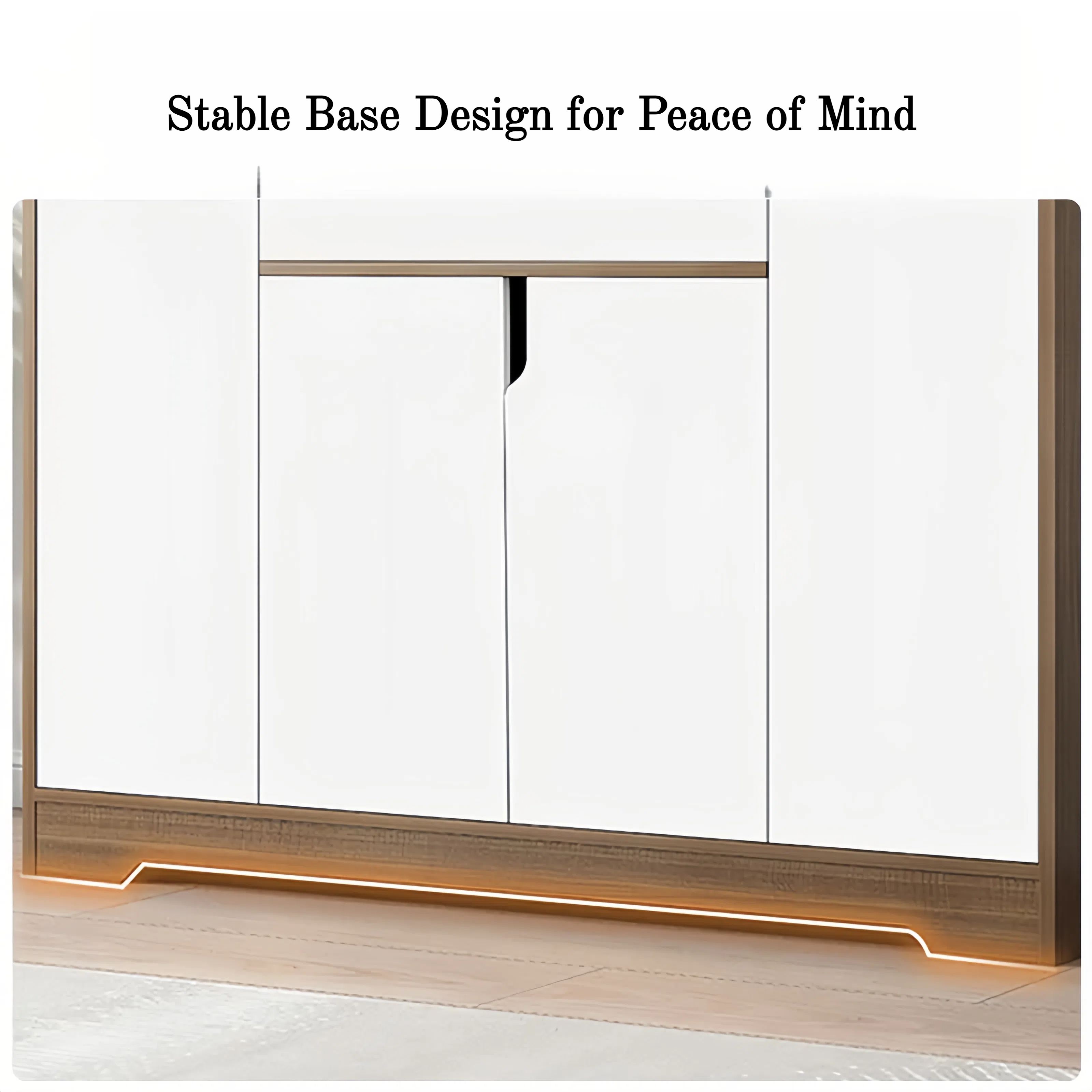 Wooden Shoe Cabinet – 3 Doors, 39.3-Inch, Freestanding Multi-Tier Entryway Shoe Storage Organizer