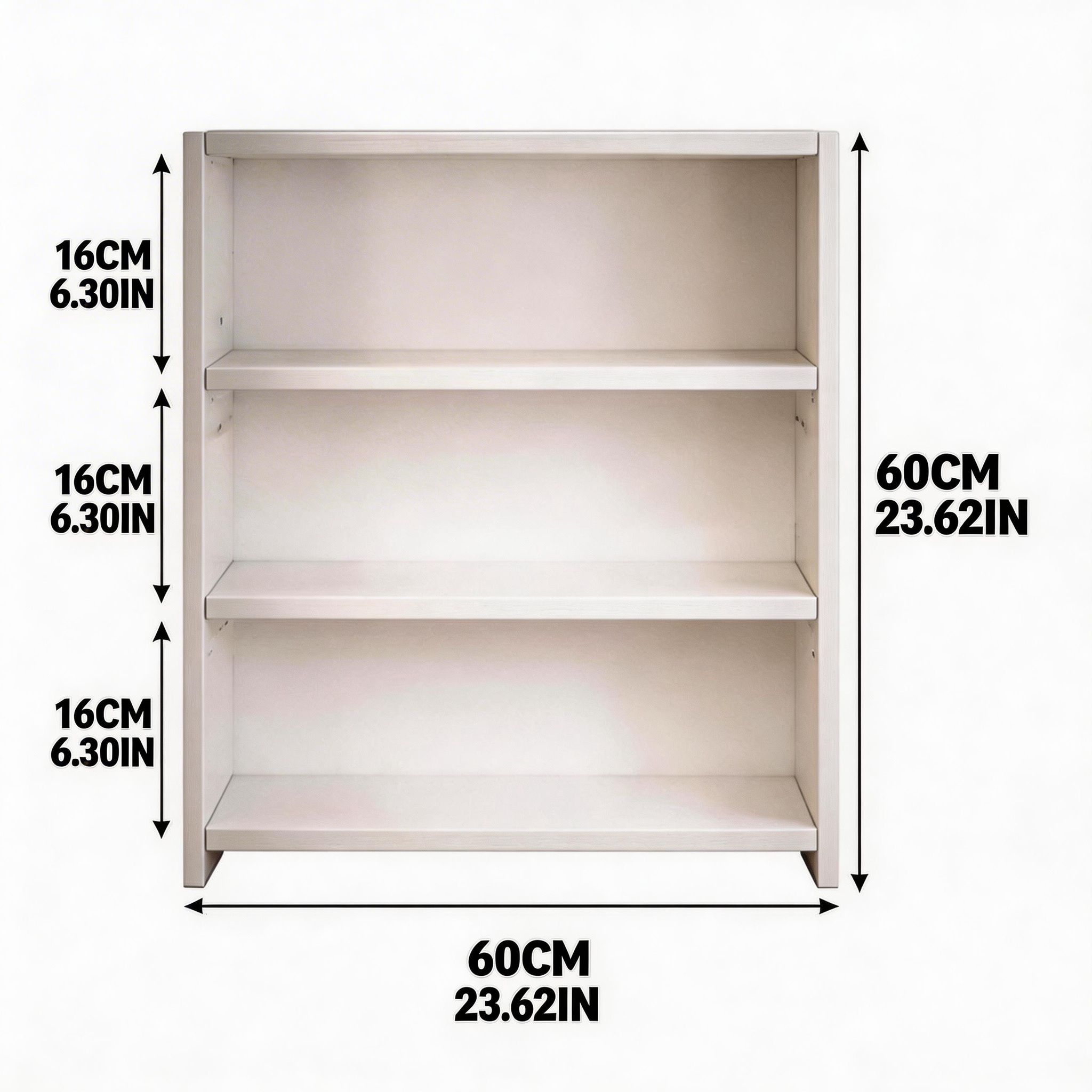 Space-Saving Desktop Organizer Shelf, Minimalist Tabletop Bookshelf for Home Office, Durable 0.67" Thick Wood Storage Rack for Desk, Adjustable Desk Hutch for Dorm & Students, Modern White