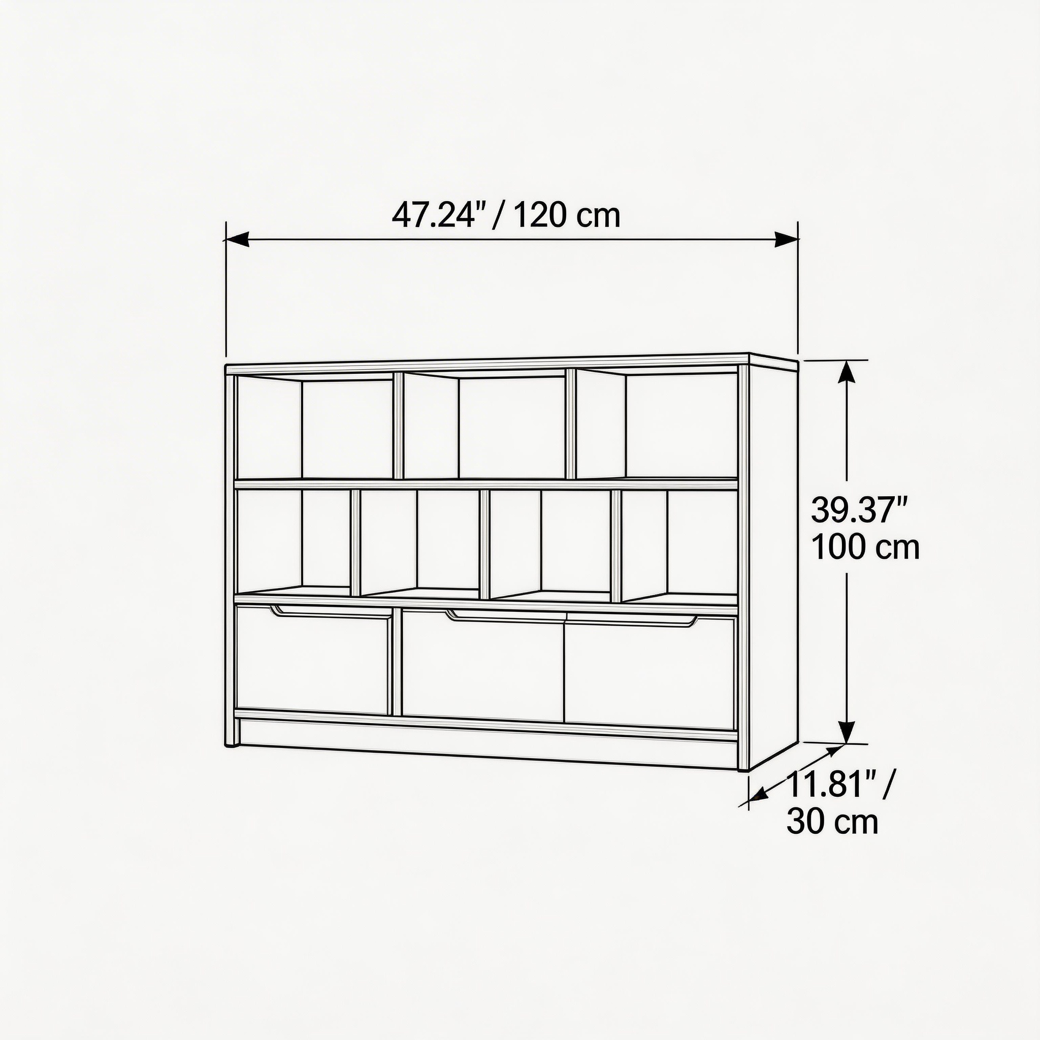 Modern Bookshelf with Storage, Nordic Style Wood Display Cabinet for Living Room, Multipurpose Floor Standing Organizer for Home Office, Sturdy & Easy Assembly, Natural Wood Finish