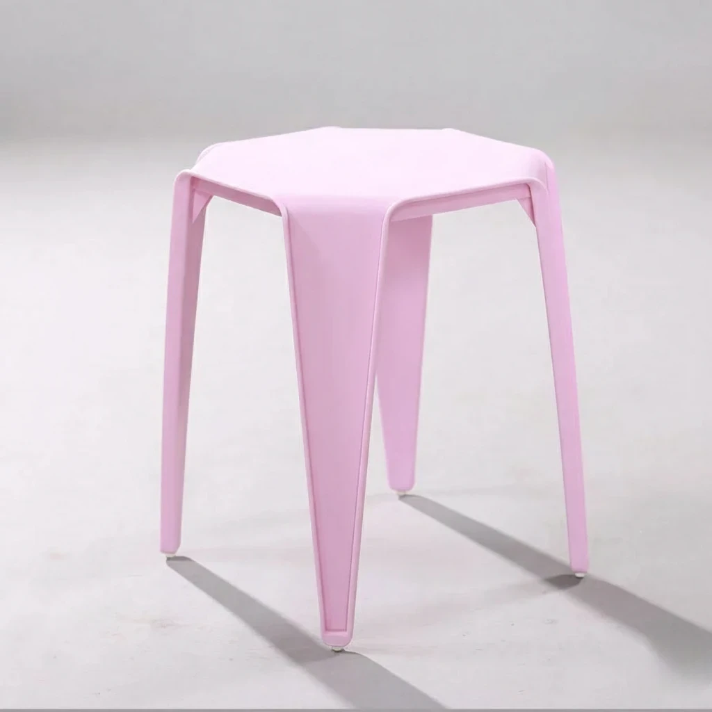 100 or 140 x Modern Style Stackable Plastic Stool, 13.8"x13.8"x17.7"