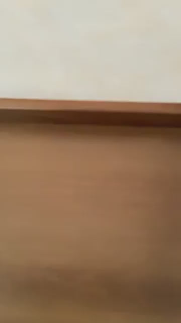 Set of 3 Solid Oak Wood Serving & Storage Trays - Walnut Stain