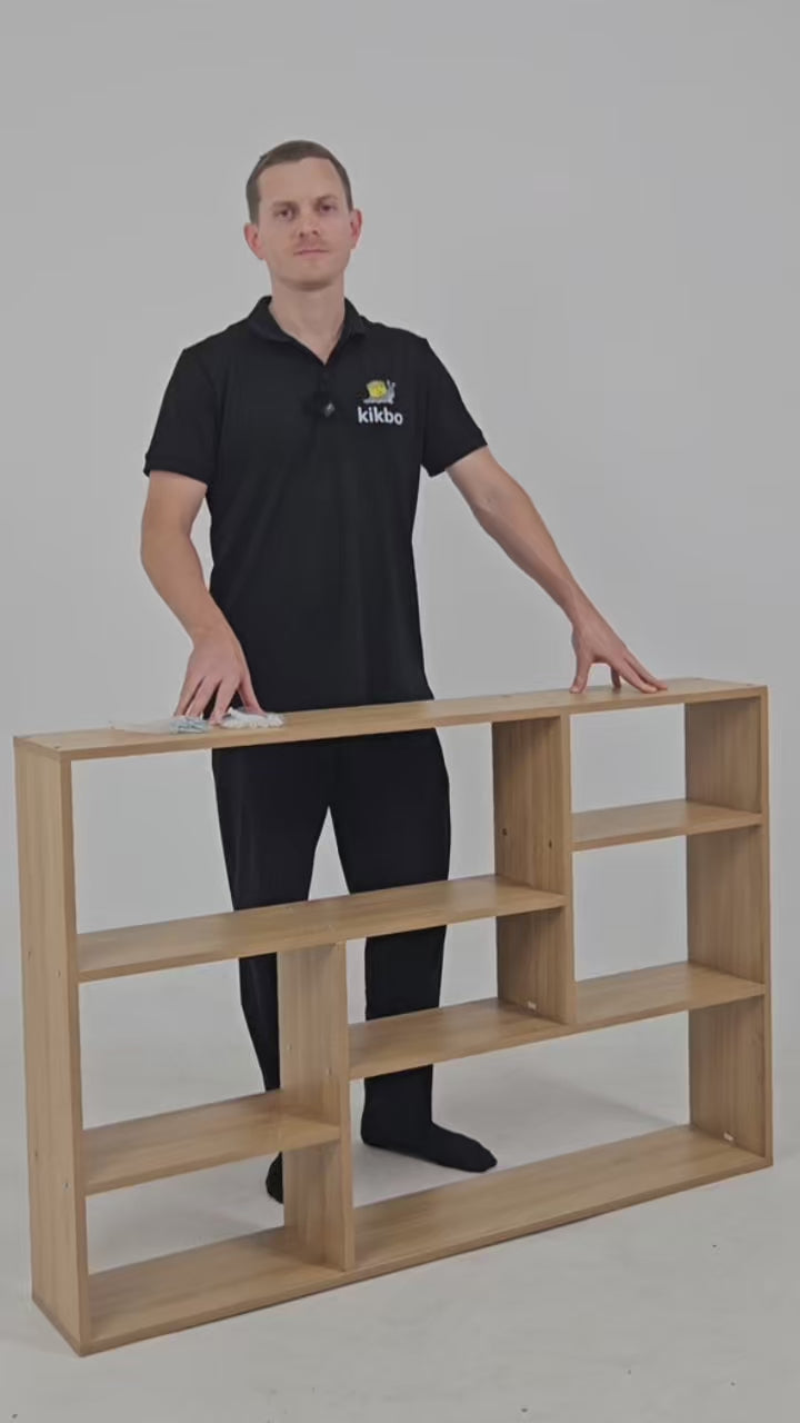 30 or 60 units Wall-Mounted Wooden Bookshelf – Multi-Compartment MDF Storage Rack for Living Room, Kitchen or Office, 47.2 x 31.5 in (120 x 80 cm)