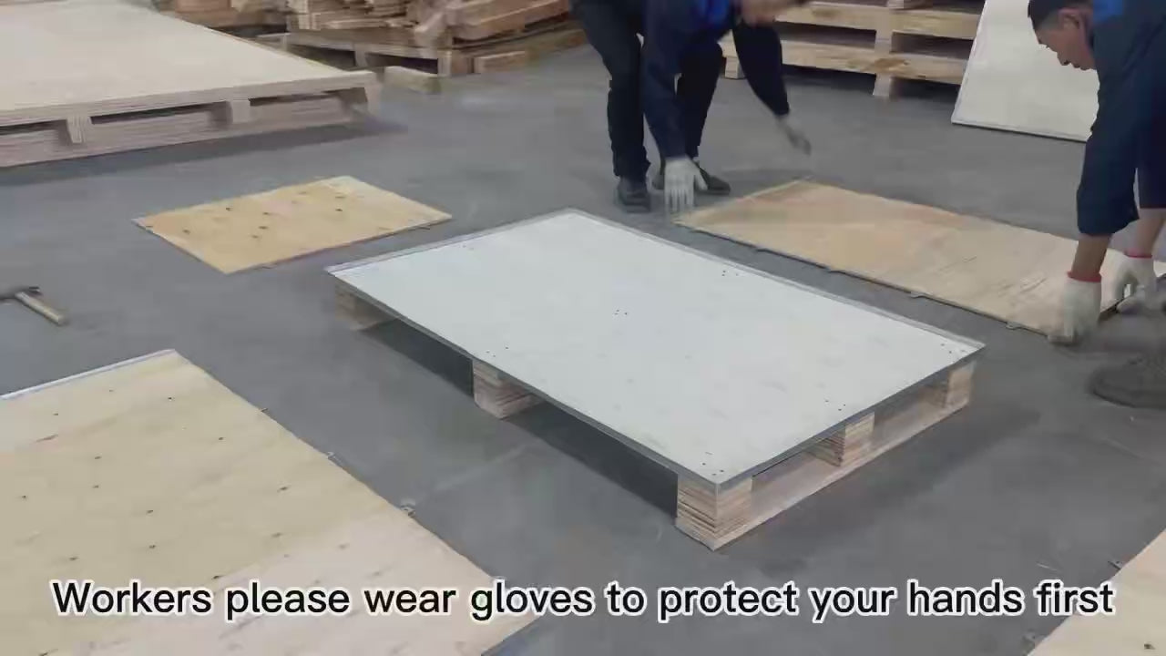 Plywood Shipping Crate - 48" x 40" x 42" Strong Quick Assembly Collapsible & Reusable with Reinforced Joints