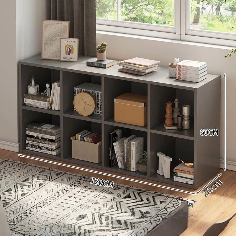 8 Cube Wooden Storage Boxes or Bookshelf – Large Floor Storage Organizer, Modern Cube Display Shelf for Books, Décor, and Office or Bedroom Use