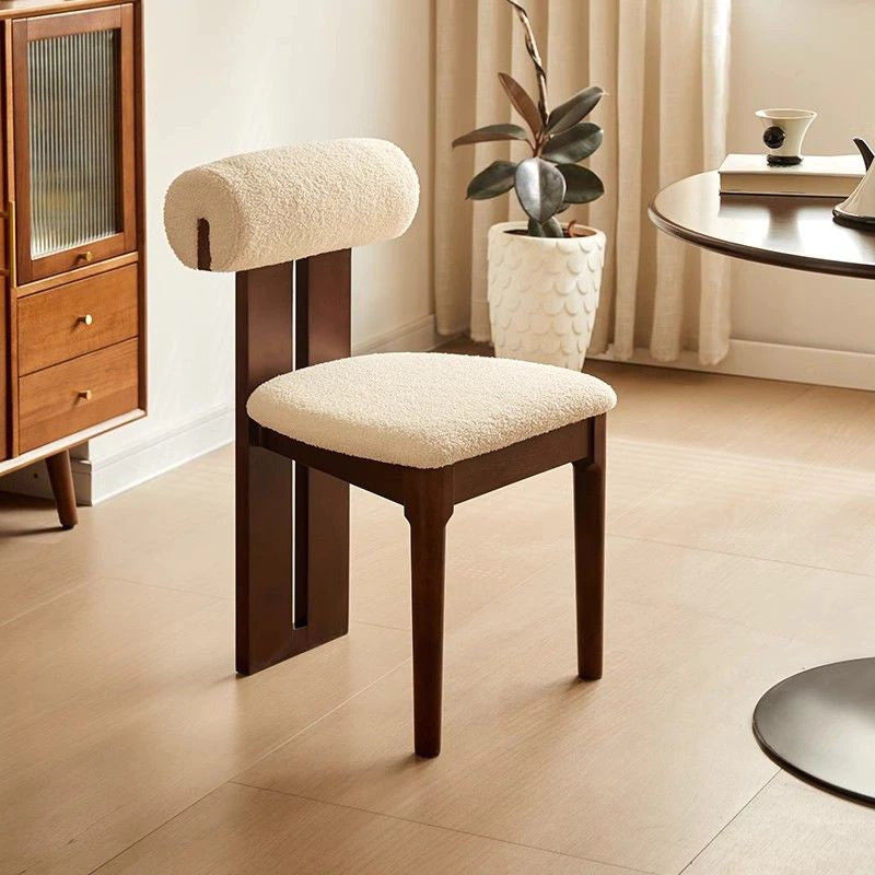 4/6/8 PCS French-Style Solid Wood Dining Chairs with Soft Backrest - Living or Dining Room