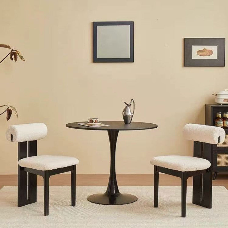 4/6/8 PCS French-Style Solid Wood Dining Chairs with Soft Backrest - Living or Dining Room