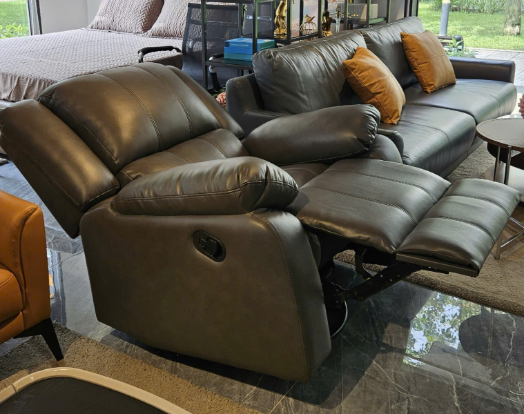 1 or 2 units Simili Leather Plush Recliner Rocking Chair in Multiple Colors 37" x 37.4" x 38.6" - Made For You