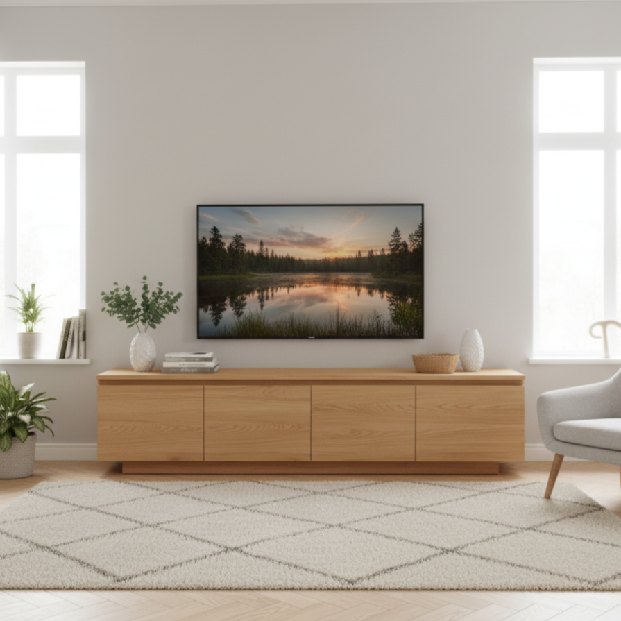 Modern Large 70" TV Stand Cabinet with Storage Compartments - Multiple Color Options