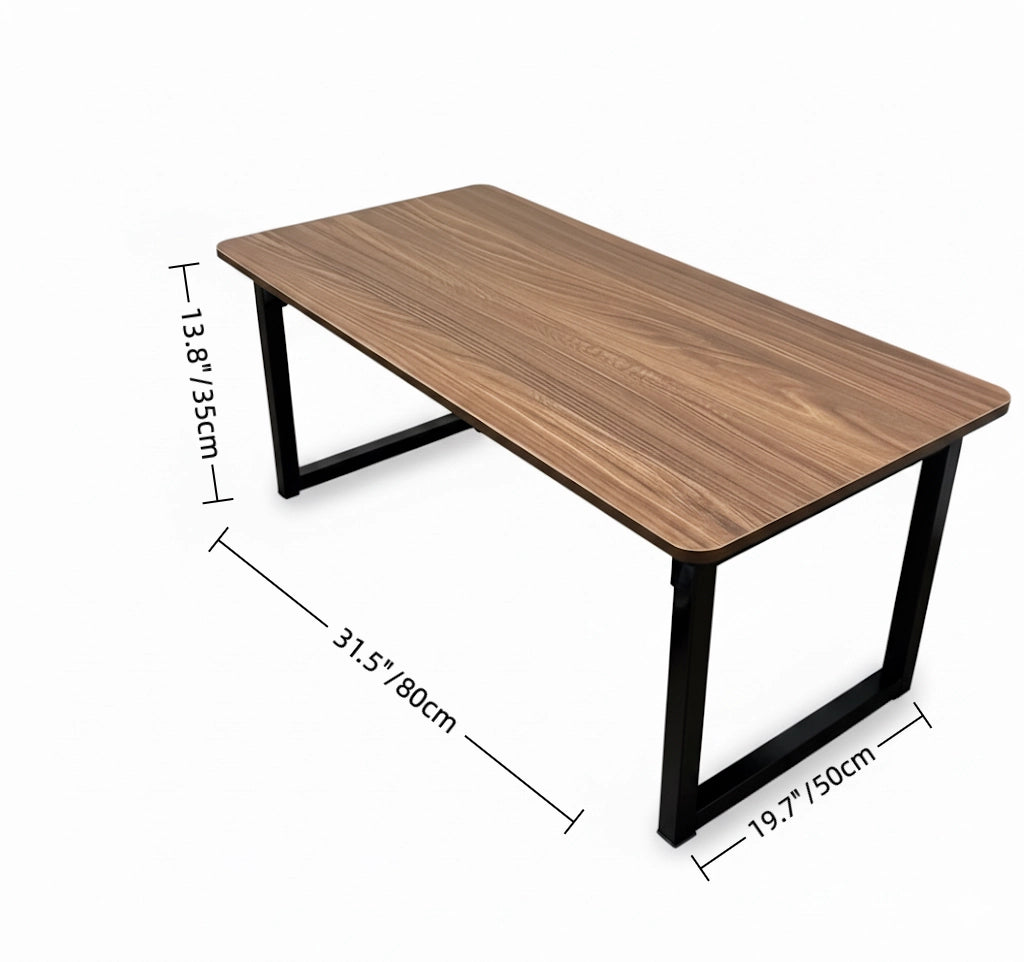 75 units Foldable Floor Desk – Low Sitting Table with Steel Legs, 19.7" High for Study, Laptop, Coffee or Small Space Living
