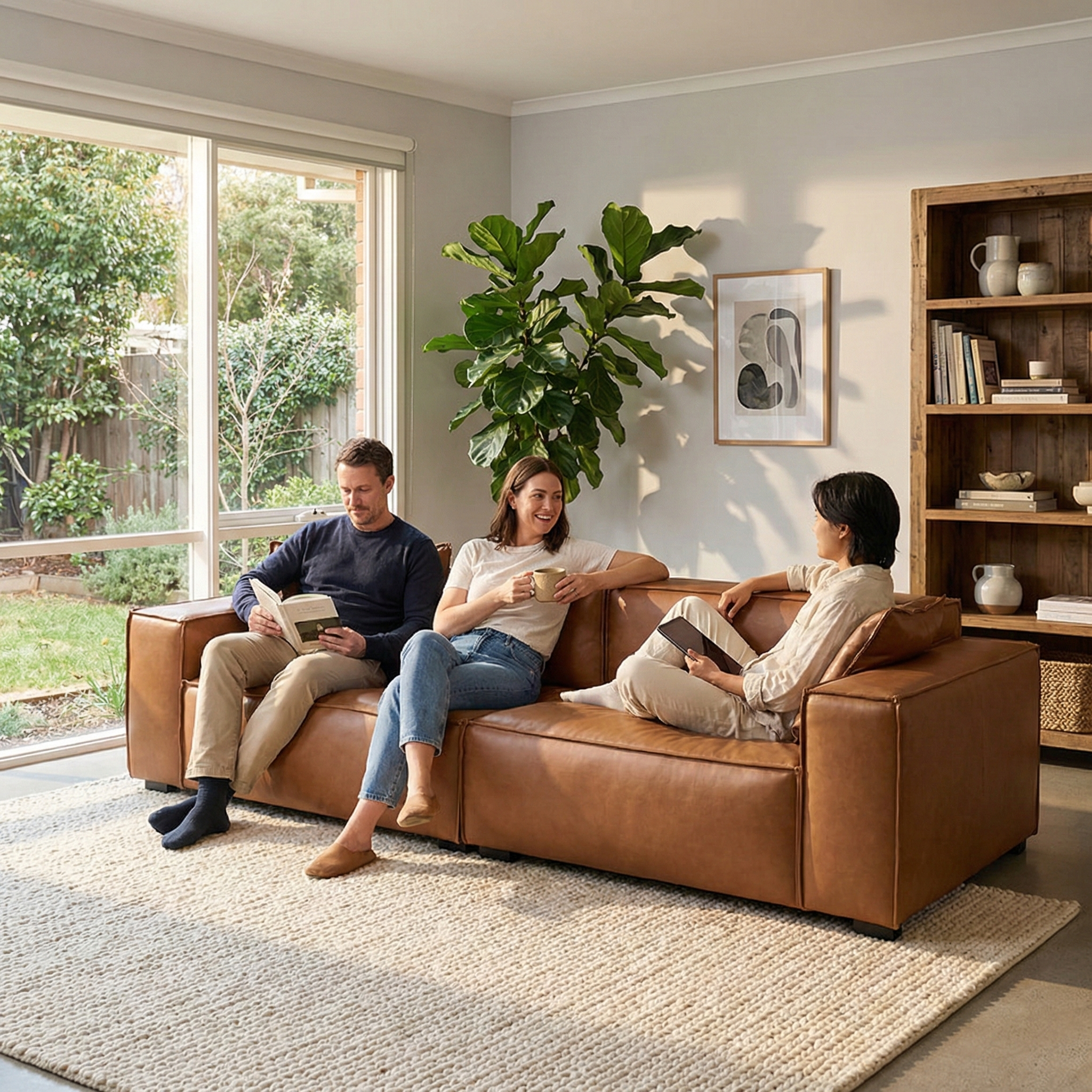 Vardy - Luxurious PU Leather Sofa 78.7"x35.4"x33.5"