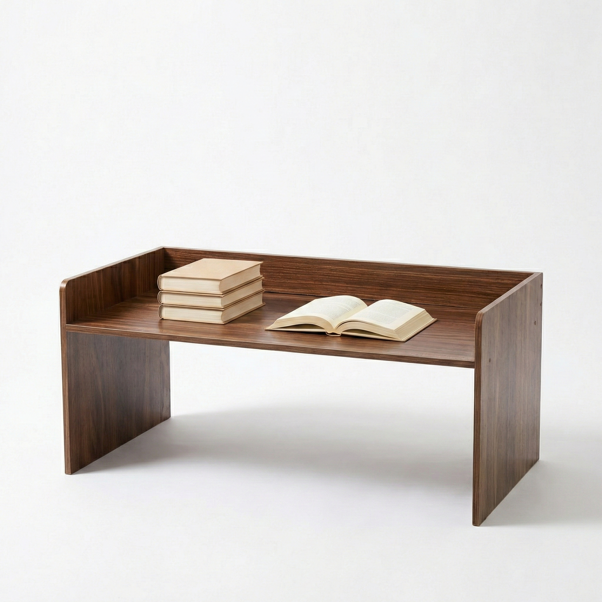 Minimalist Floor Vanity Table – Low Wooden Desk without Drawers, Space-Saving Makeup & Study Table for Bedroom