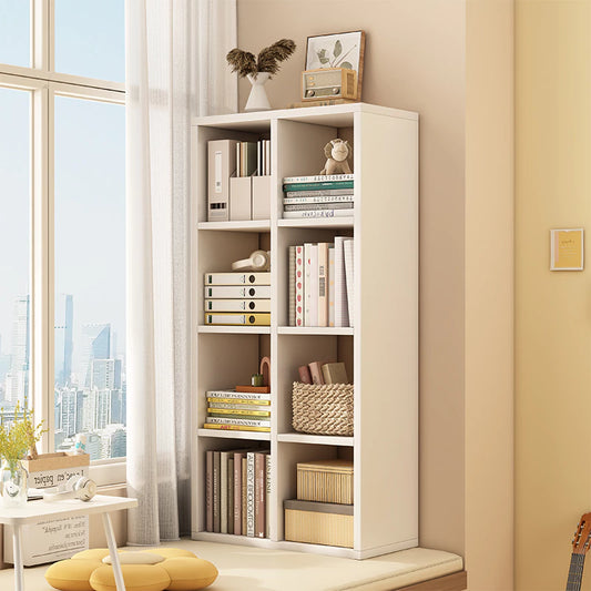 Premium 8 Cube Wooden Storage Boxes or Bookshelf - 46.06 × 9.45 × 23.62" Floor Storage Organizer, Modern Cube Display Shelf for Books, Décor, and Office or Bedroom Use