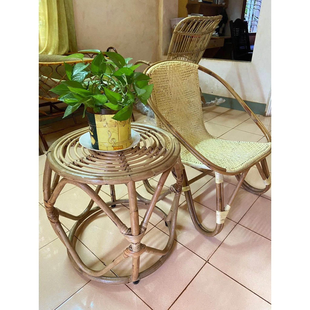 Rattan Lounge Chair 24.4"x24.4"x28.7" SH 14.6"