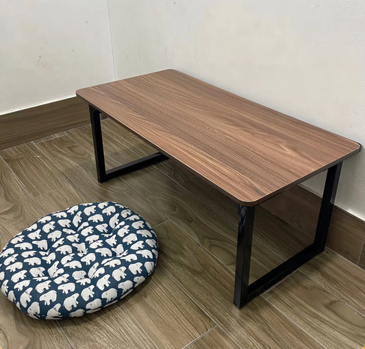 Foldable Floor Desk – Low Sitting Table with Steel Legs, 19.7" High for Study, Laptop, Coffee or Small Space Living
