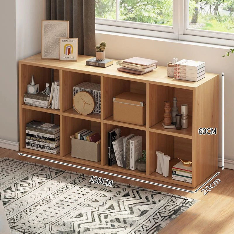 8 Cube Wooden Storage Boxes or Bookshelf – Large Floor Storage Organizer, Modern Cube Display Shelf for Books, Décor, and Office or Bedroom Use