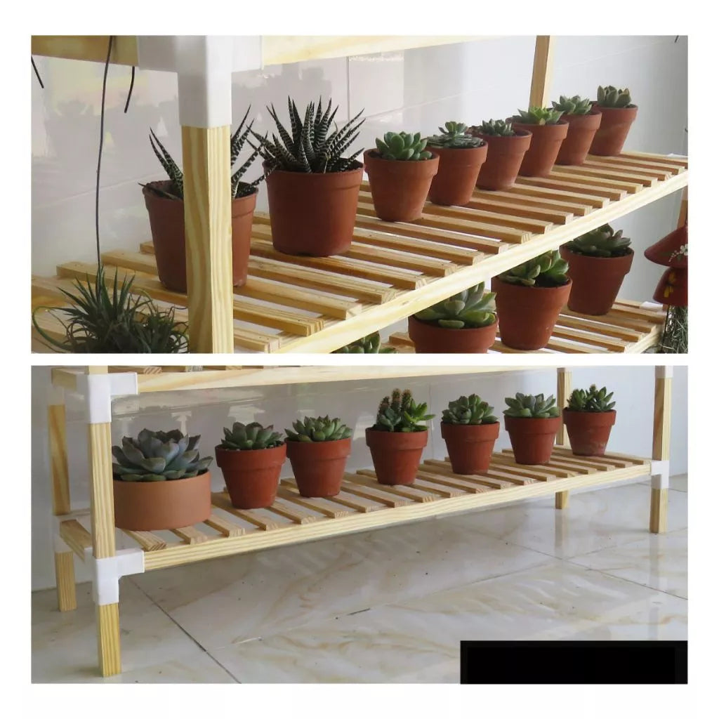 Multi-Tier Wooden Storage Rack Organizer 5–8 Layers, Natural Pine Wood Plant Stand, Bookshelf, Display Shelf for Living Room, Balcony, or Office – Durable & Easy Assembly