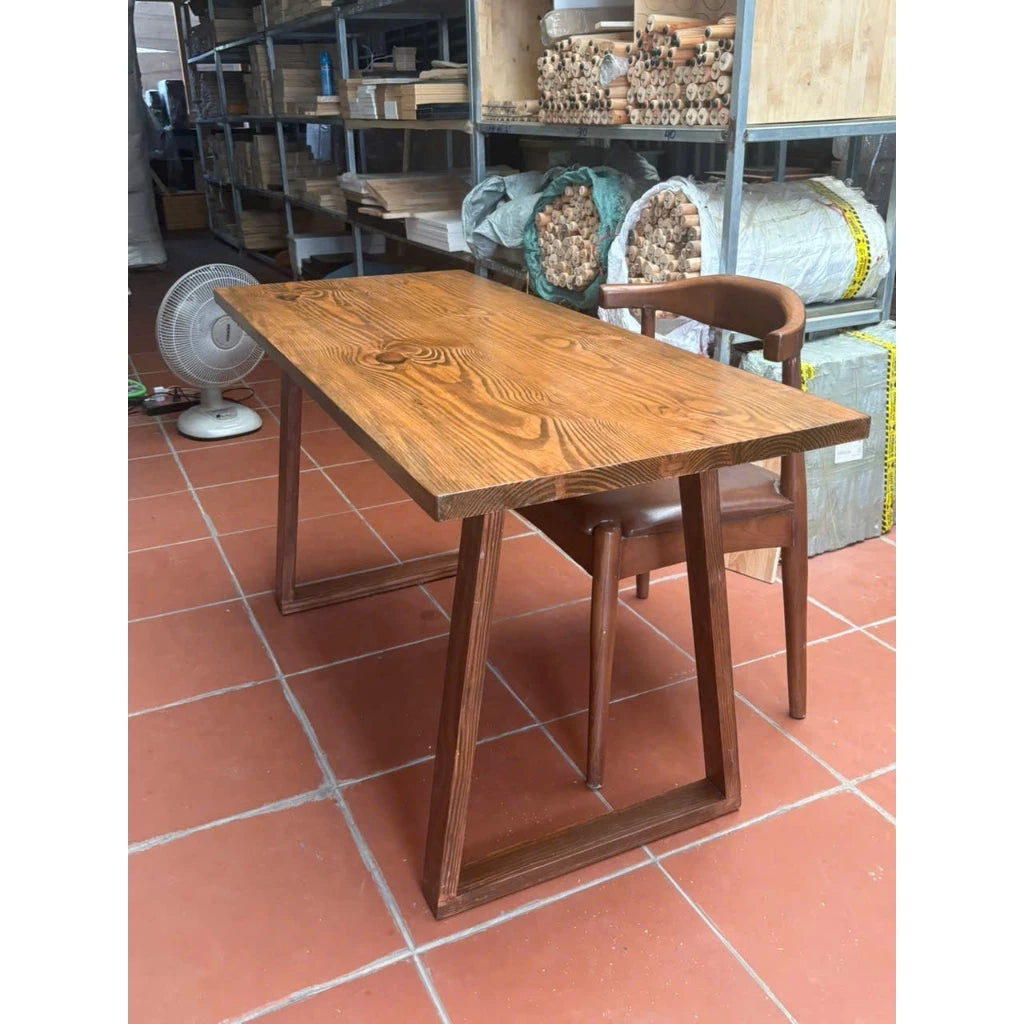 Wooden Office Desk with Solid Pine Top – Study, Computer & Work Table, 47.2 in / 70.9 in (120 x 60 cm / 175 x 70 cm), Durable & Modern Design