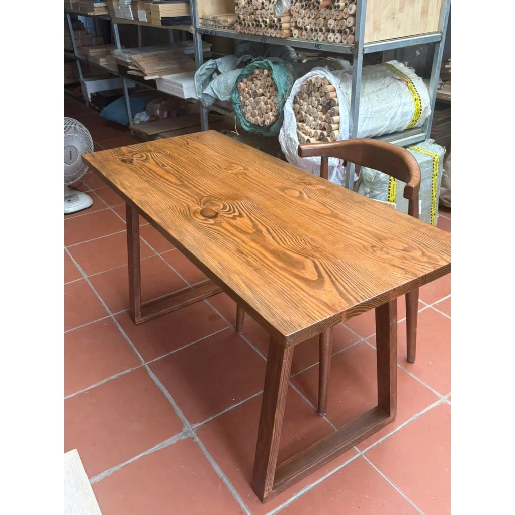 Wooden Office Desk with Solid Pine Top – Study, Computer & Work Table, 47.2 in / 70.9 in (120 x 60 cm / 175 x 70 cm), Durable & Modern Design