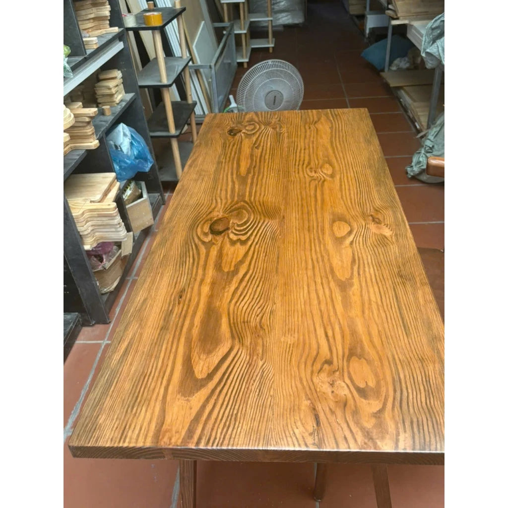 Wooden Office Desk with Solid Pine Top – Study, Computer & Work Table, 47.2 in / 70.9 in (120 x 60 cm / 175 x 70 cm), Durable & Modern Design
