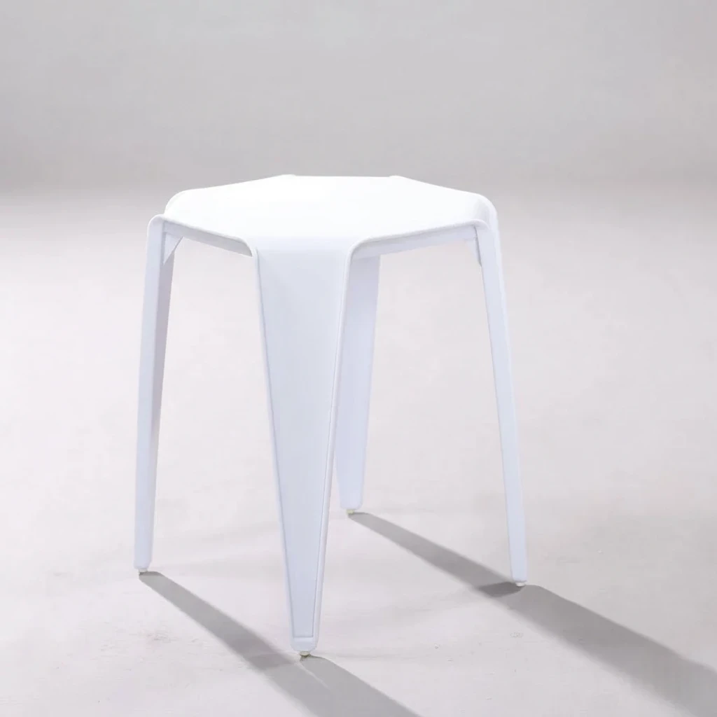 100 or 140 x Modern Style Stackable Plastic Stool, 13.8"x13.8"x17.7"