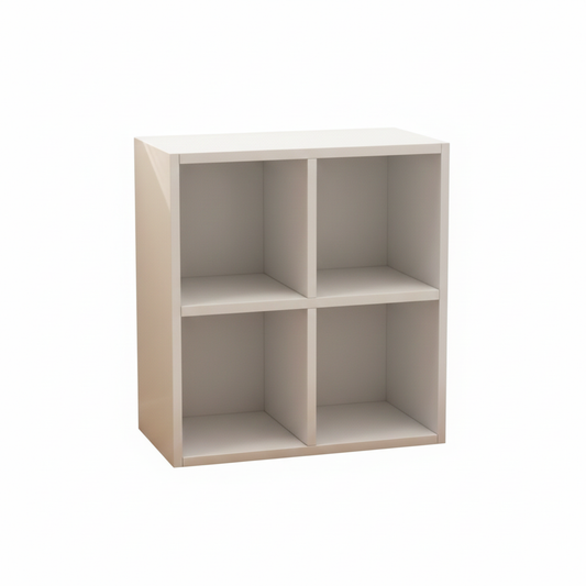 Premium 4 Cube Wooden Storage Boxes or Bookshelf - 23.62 × 9.45 × 23.62" Floor Storage Organizer, Modern Cube Display Shelf for Books, Décor, and Office or Bedroom Use