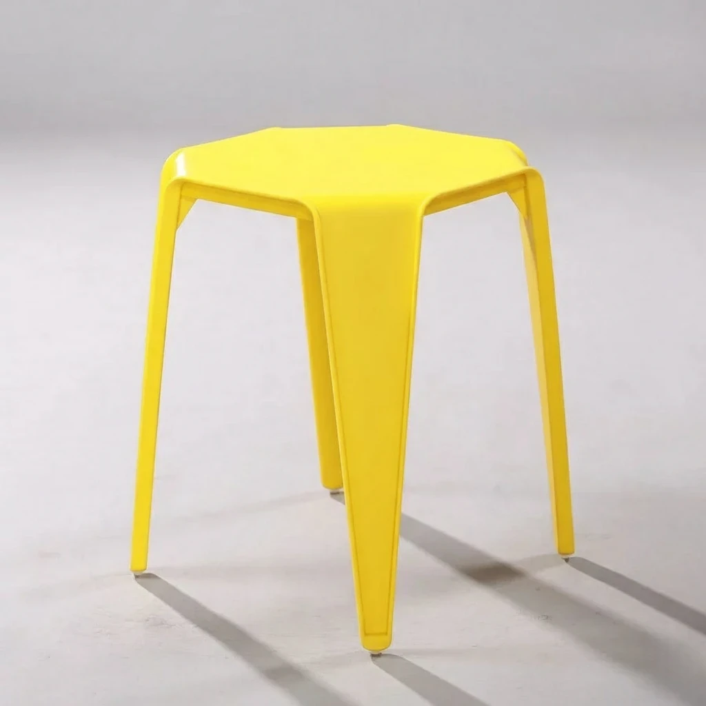 100 or 140 x Modern Style Stackable Plastic Stool, 13.8"x13.8"x17.7"