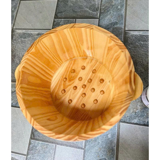 Wooden Foot Soaking Tub with Massage Nodes 14.2"x11.4"x8.3"